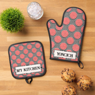 Digital Flower by Kenneth Yoncich Oven Mitt & Pot Holder Set