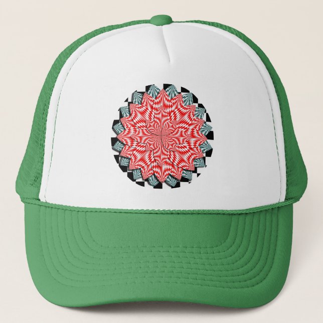 Digital Flower by Kenneth Yoncich Trucker Hat (Front)