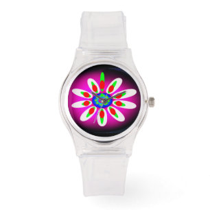 Digital flower fashion watch