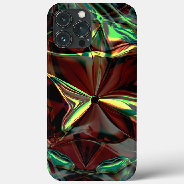 Digital flower with metallic or crystalline shades Case-Mate iPhone case (Back)