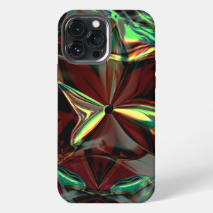 Digital flower with metallic or crystalline shades iPhone 13 pro max case