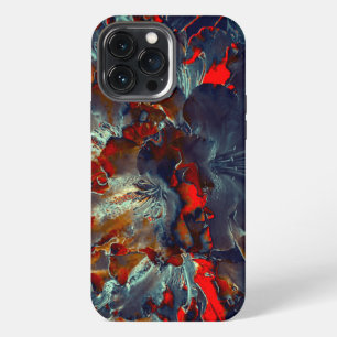 Digital flowers in ash and charcoal over coals thr iPhone 13 pro max case