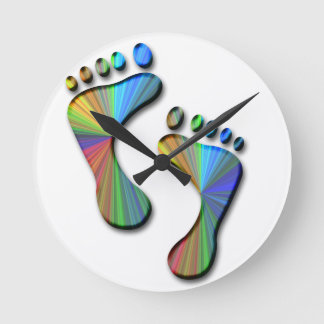 Digital Footprint Round Clock