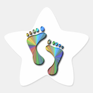 Digital Footprint Star Sticker