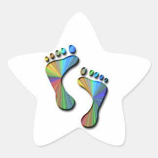 Digital Footprint Star Sticker