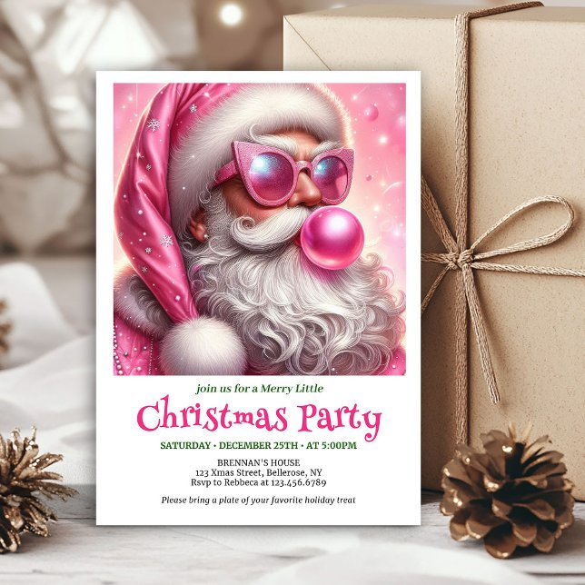 Digital Funny Santa Sunglasses Christmas Invites (Digital Funny Santa Sunglasses Christmas Invitation

)