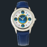 DIGITAL GEM STONE gold blue sapphire Watch<br><div class="desc">Elegant , classy and unique design with a vibrant 3D gem stone -Digital printing design by BALDESIGN3D (c)</div>