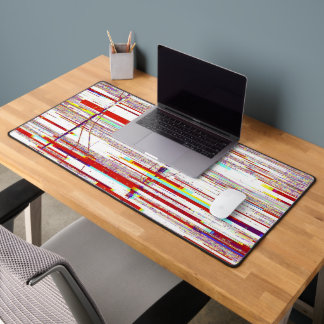 Digital Glitch Texture Desk Mat