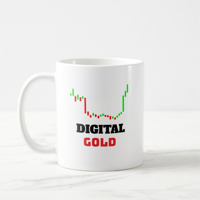 Digital gold coffee mug (Left)