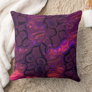 Digital gothic rounded pieces in burnt pink wine cushion