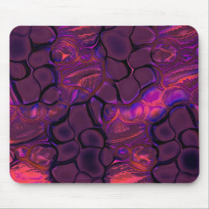Digital gothic rounded pieces in burnt pink wine mouse pad