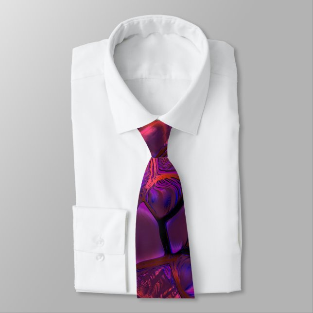 Digital gothic rounded pieces in burnt pink wine  tie (Tied)