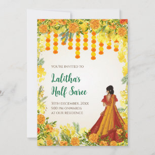 Digital Half Saree function invitations