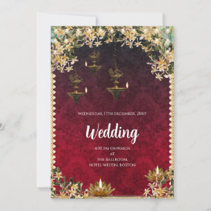 Digital Hindu wedding invitation Indian wedding