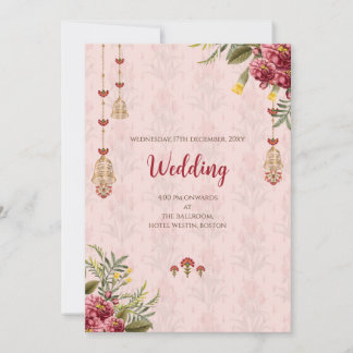 Digital Hindu wedding invitation Indian wedding