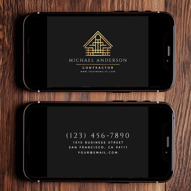 Digital Home Building Construction Business Card (Creator Uploaded)