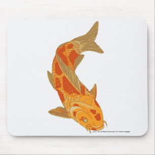 Digital illustration of Koi Carp Mouse Pad