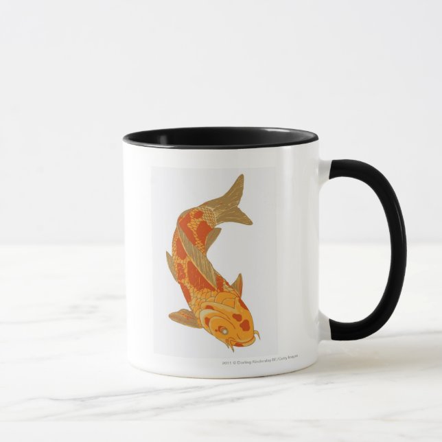 Digital illustration of Koi Carp Mug (Right)