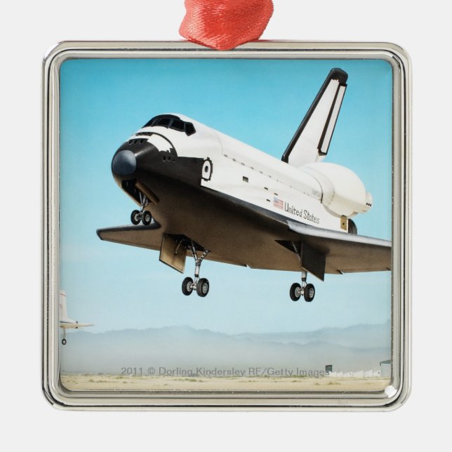 Digital illustration of Space Shuttle Metal Ornament (Front)