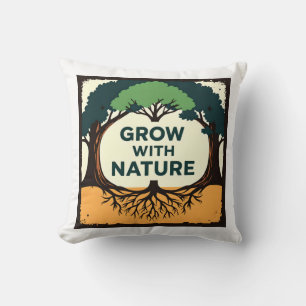 Digital Illustration of Stylized Tree with Roots a Cushion