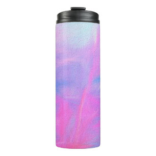 Digital illustration with pastel brush of blue, pi thermal tumbler