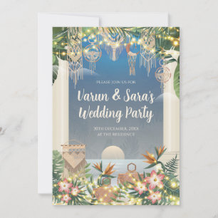 Digital Indian Cocktail Party invitation Indian