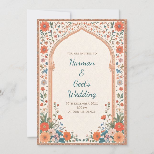 Digital Indian Wedding invite Hindu Wedding card (Front)