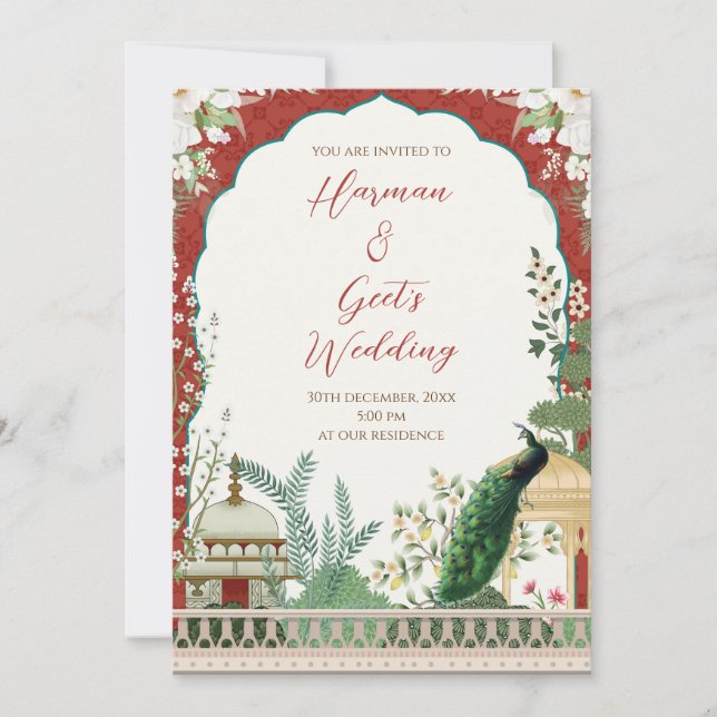 Digital Indian Wedding invite Hindu Wedding card (Front)