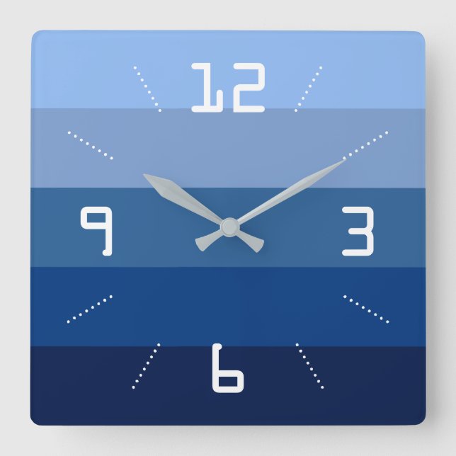 Digital Jeans Square Wall Clock (Front)