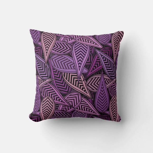 Digital Leaves Decorative Pillow (Front)