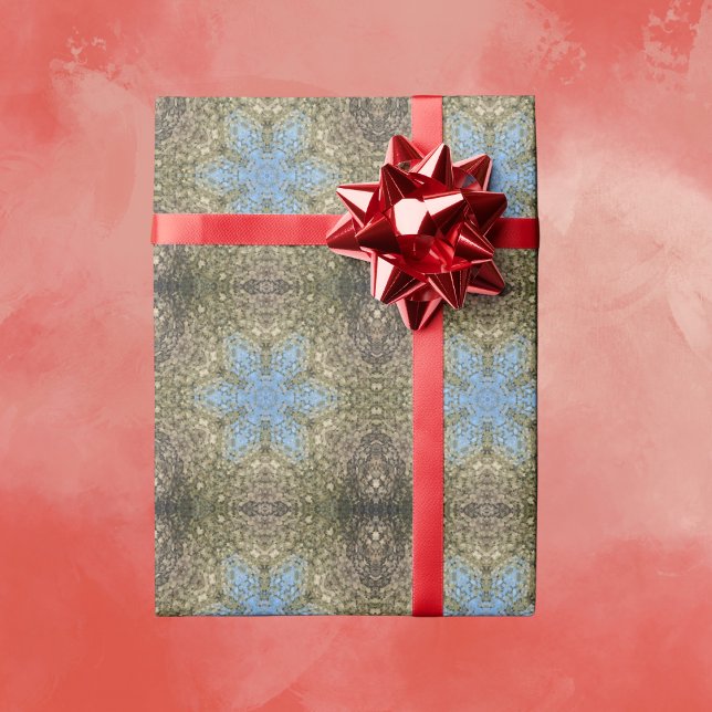 Digital Mandala Yellow and Blue Wrapping Paper (Creator Uploaded)