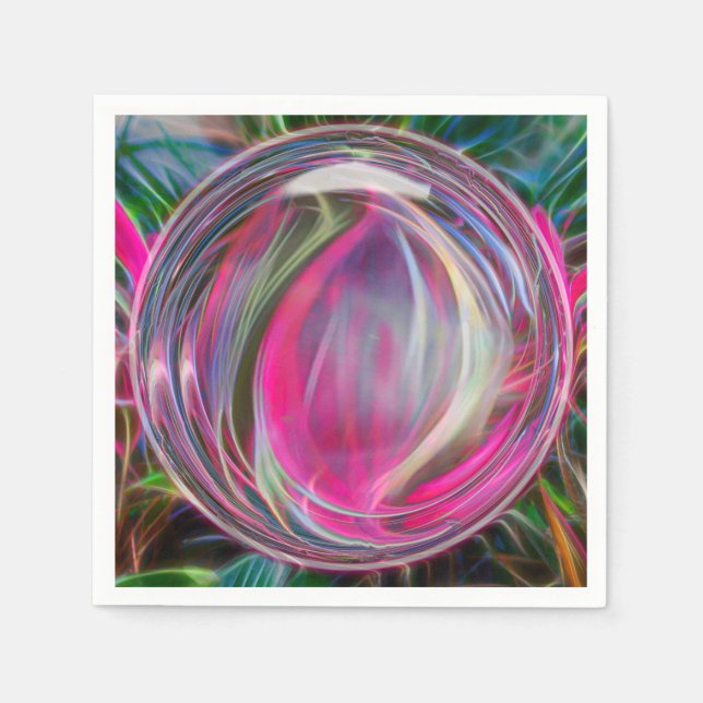 Digital Marble Soap Bubble   Napkin (Front)