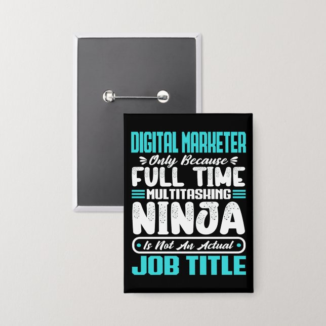 Digital Marketer Job Title Profession Marketing (Front/Back)