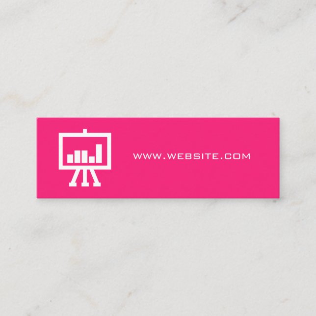 Digital Marketing / Hot Pink Mini Business Card (Front)