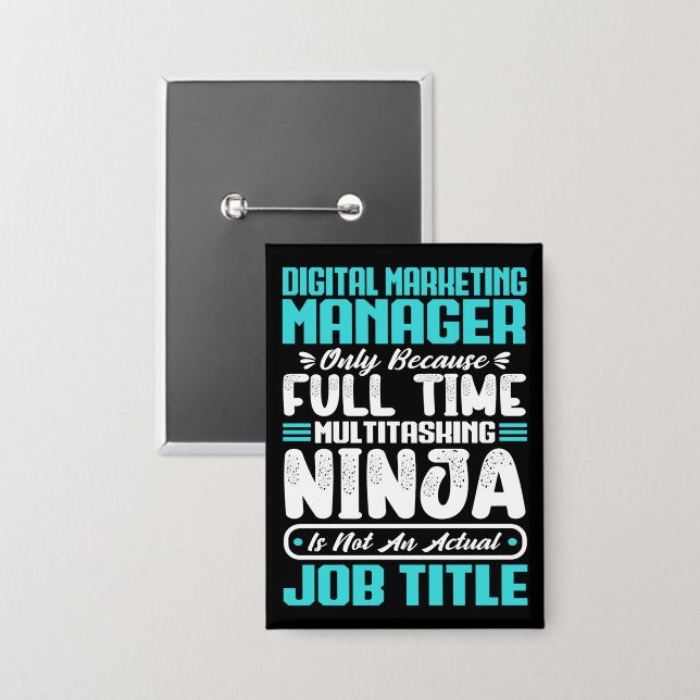Digital Marketing Manager Job Title Profession (Front/Back)