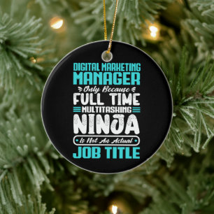 Digital Marketing Manager Job Title Profession Ceramic Ornament