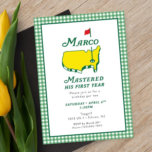 Digital Masters First Birthday Invitations, Golf  Invitation (Creator Uploaded)