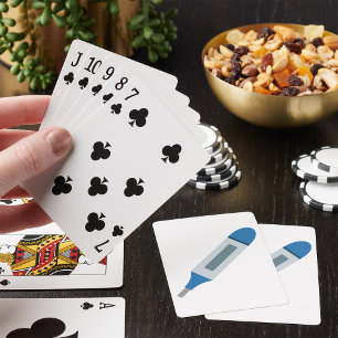 Digital Medical Thermometer Health and Wellness Playing Cards