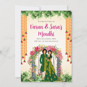 Digital Mehendi invitation & Wedding Mehndi invite