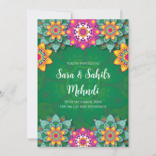 Digital Mehndi invitations & Wedding Mendhi invite