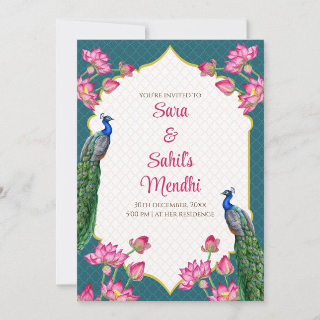 Digital Mehndi invite & Digital Dholki invitation (Front)