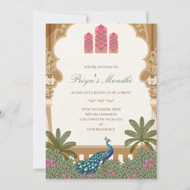 Digital Mehndi invite Mehendi invitation (Front)