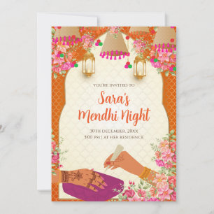 Digital Mehndi invite & Mehendi invitations
