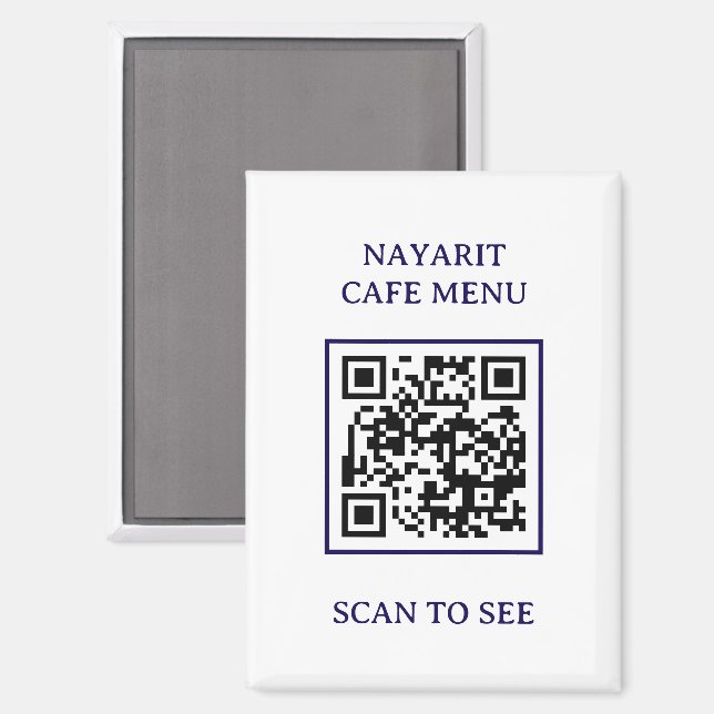 Digital Menu Template With Qr Code Magnet (Front/Back)