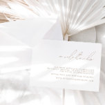 Digital Minimalist Wedding Details Enclosure Card<br><div class="desc">Design features an handwritten font and modern minimalist design. Designed to coordinate with for the «Natural Glam» Wedding Invitation Collection. To change details, click «Personalise this template». View the collection link on this page to see all of the matching items in this beautiful design or see the collection here: https://bit.ly/3DTpeHg...</div>