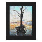 Digital Mixed Media Black Canvas Art