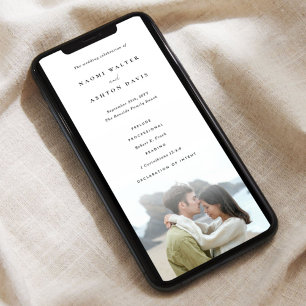 Digital Modern Minimalist Wedding Photo Program