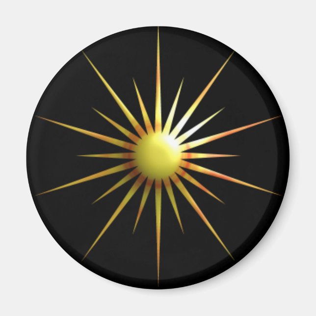Digital Modern Sun Magnet (Front)