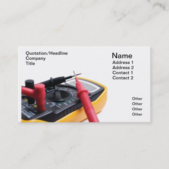 Digital multimeter business card (Front)