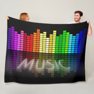 DIGITAL MUSIC FLEECE BLANKET